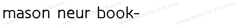 mason neur book字体转换